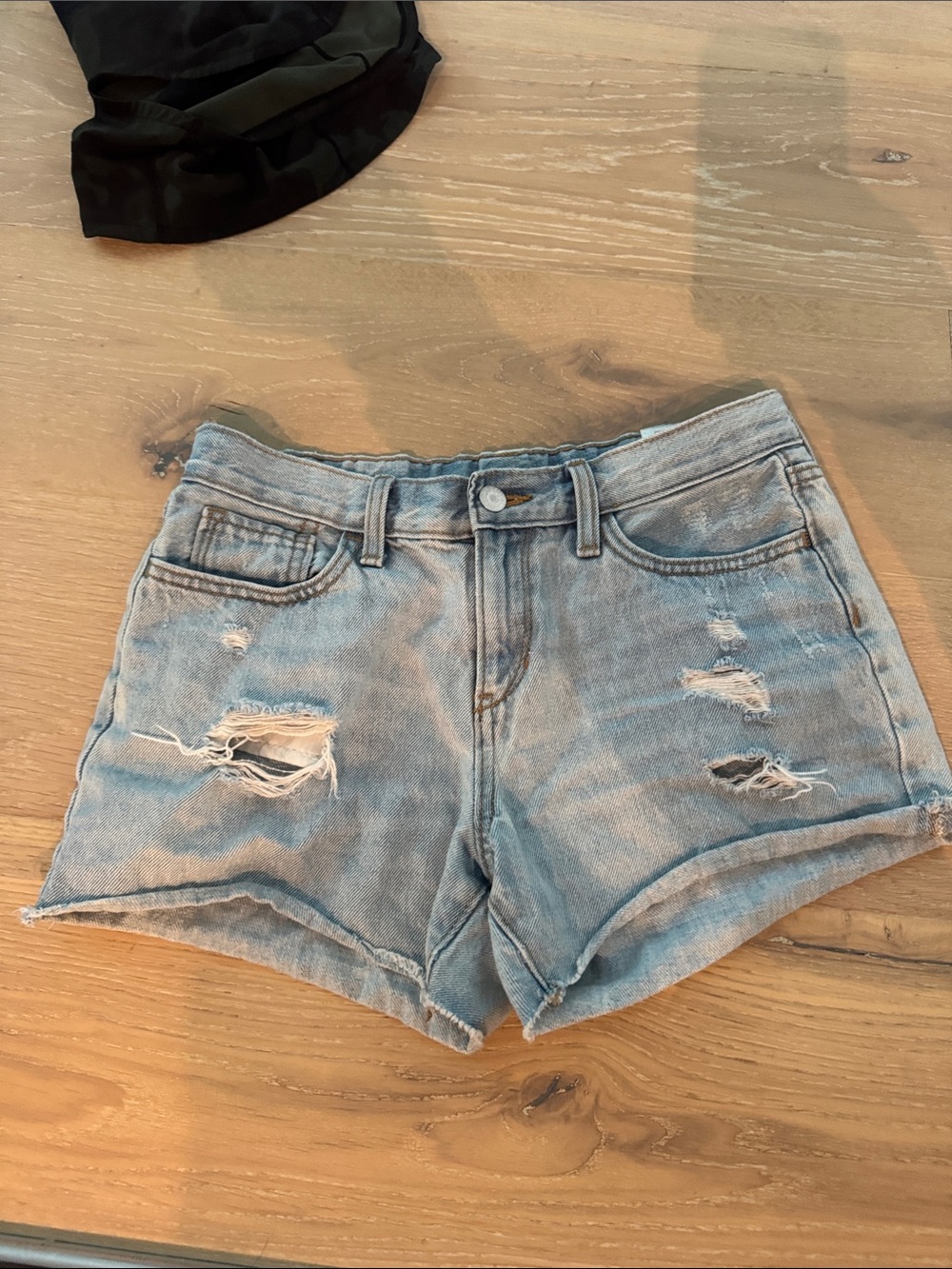 Old Navy Light Blue Distressed Denim Shorts